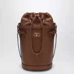 Valentino Garavani VLogo Signature Bucket Bag in Tobacco