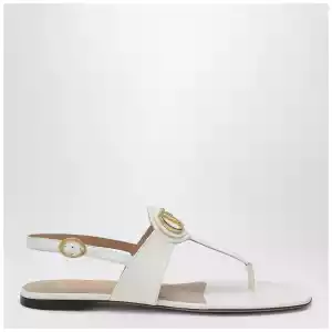 Valentino Garavani Ivory VLogo Signature Thong Sandals