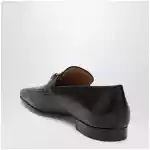 Valentino Garavani Black Vlogo Signature goatskin loafers