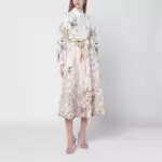 ZIMMERMANN Rebellion cream Aviary midi dress