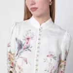 ZIMMERMANN Rebellion cream Aviary midi dress