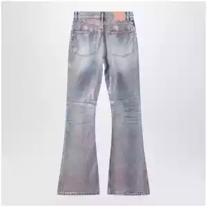 Acne Studios Fitted glitter jeans 2025F Rose copper/light blue