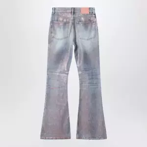 Acne Studios Fitted glitter jeans 2025F Rose copper/light blue