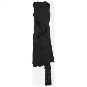 Acne Studios Black satin dress with scarf
