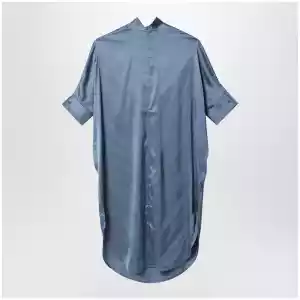 Acne Studios Satin tunic dress Dirty blue