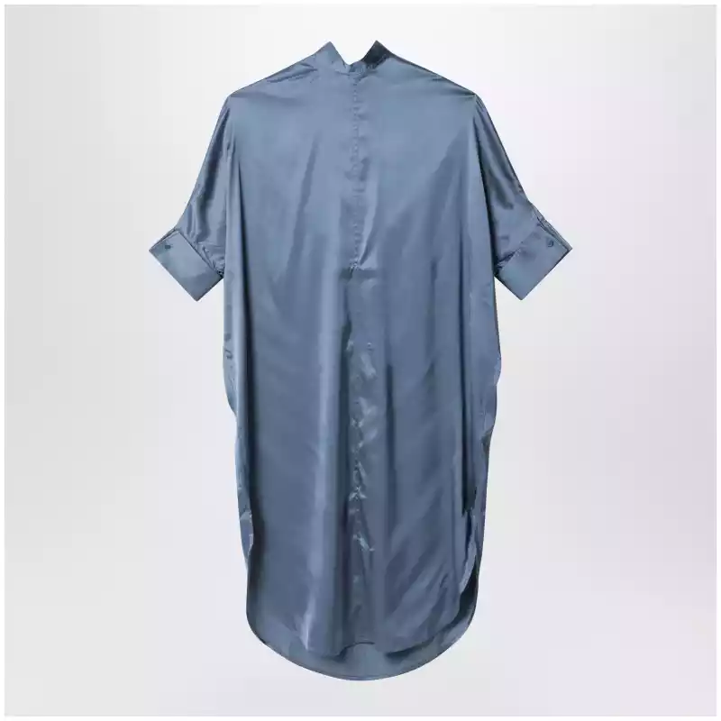 Acne Studios Satin tunic dress Dirty blue