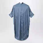 Acne Studios Satin tunic dress Dirty blue