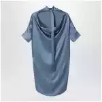 Acne Studios Satin tunic dress Dirty blue