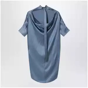 Acne Studios Satin tunic dress Dirty blue