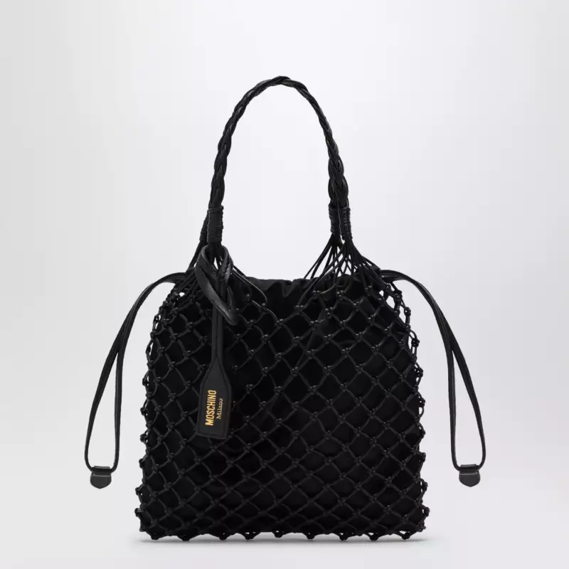 Moschino Basket Net black nappa bag
