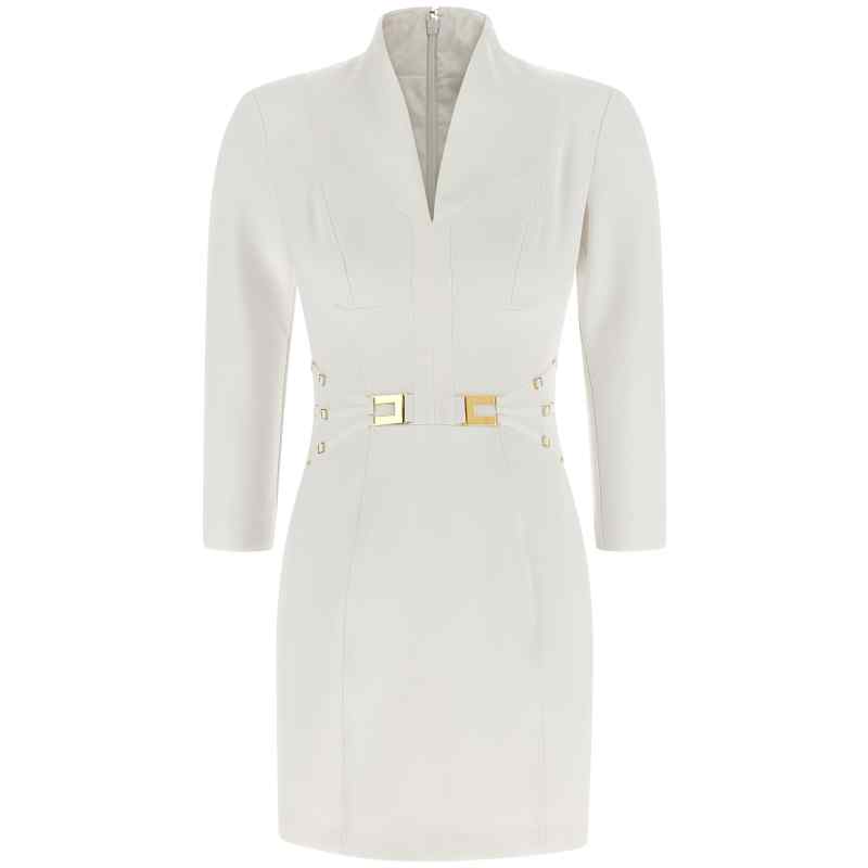 AB86961E2360_01_M_2025-12-18T09-44-22.816Z-3 Elisabetta Franchi Logo Dress With Elastic Bands