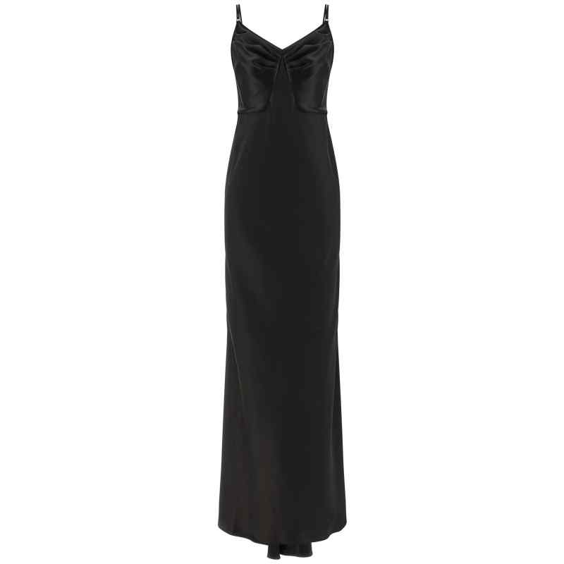 Elisabetta Franchi Red Carpet Satin Dress