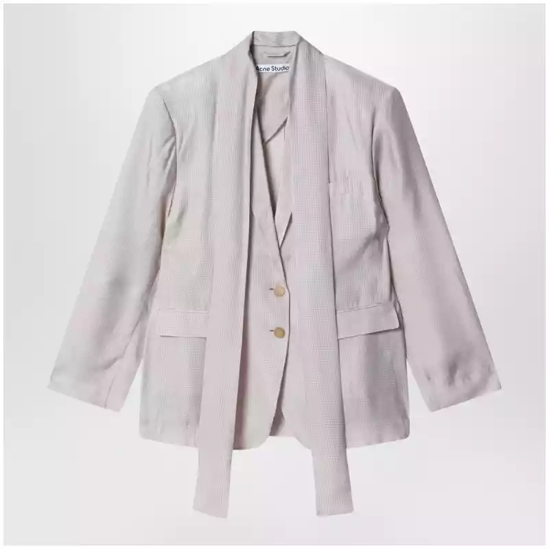 AH0330AVI_S_ACNE-CT6.a-1 Acne Studios Single-breasted suit jacket Beige