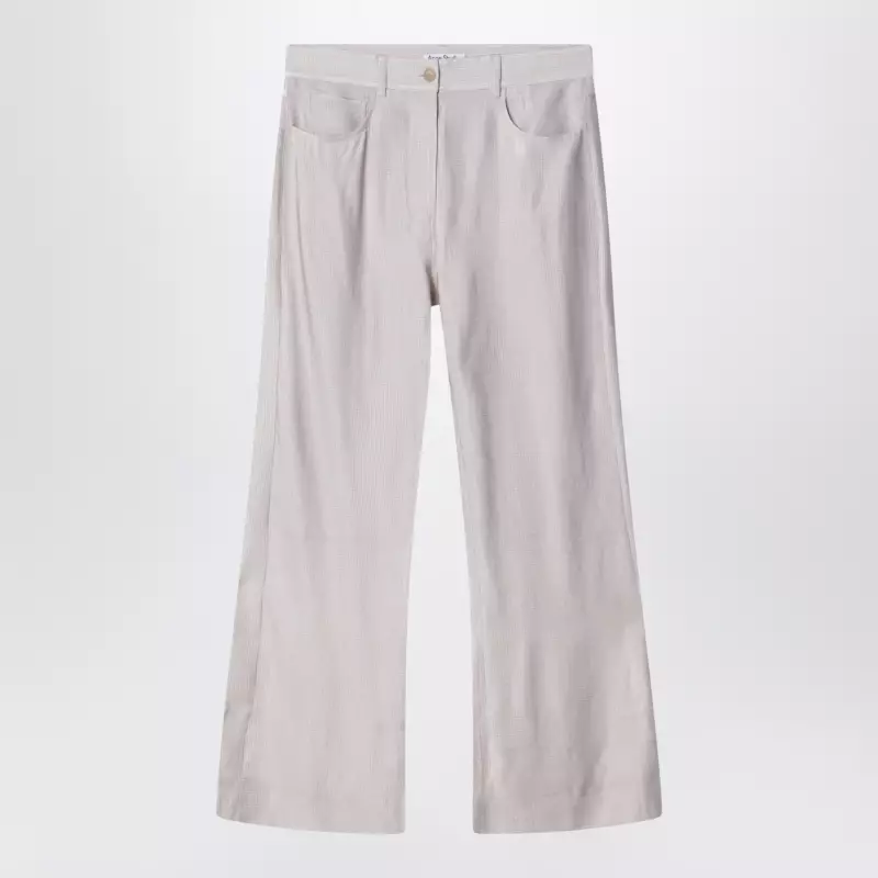 Acne Studios Casual check trousers Beige Multi