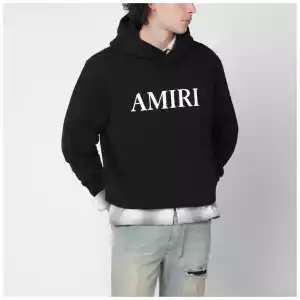 AMIRI Black hoodie with logo
