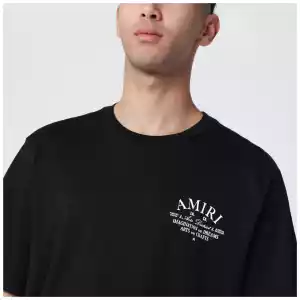 AMIRI Black cotton T-shirt with logo print