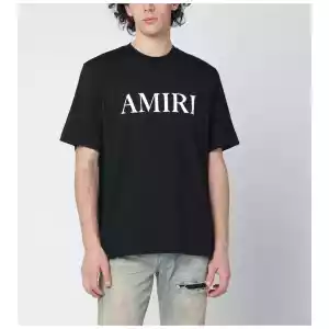 AMIRI Black cotton T-shirt with logo