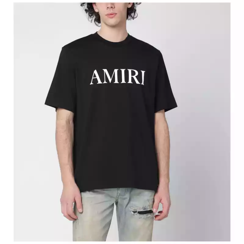 AMIRI Black cotton T-shirt with logo