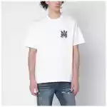 AMIRI White cotton T-shirt with logo