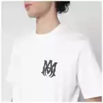 AMIRI White cotton T-shirt with logo