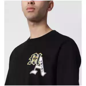 AMIRI Black Varsity Patch Cotton T-Shirt
