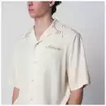 AMIRI Ivory shirt with stud embroidery