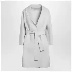 S Max Mara Ivory short double wool coat