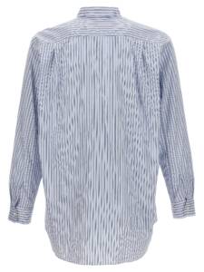 Comme Des Garçons Play Comme Des GarÇons Play Logo Patch Striped Shirt