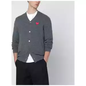 Comme des Garçons Shirt Grey wool cardigan