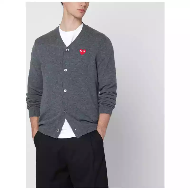 Comme des Garçons Shirt Grey wool cardigan