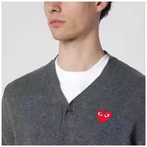 Comme des Garçons Shirt Grey wool cardigan