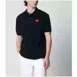 Comme des Garçons Shirt Red Heart polo shirt in navy blue cotton