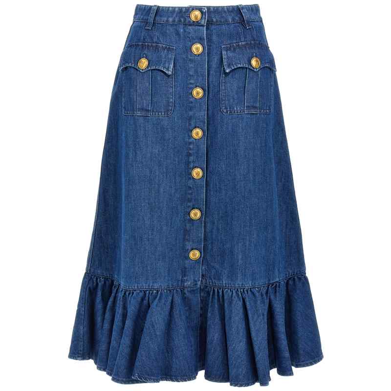 Valentino Garavani Denim Skirt