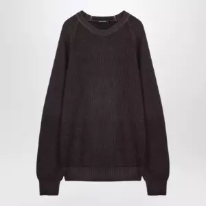 Tagliatore Brown virgin wool pullover