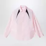 Acne Studios Embroidered logo button-up shirt Baby pink