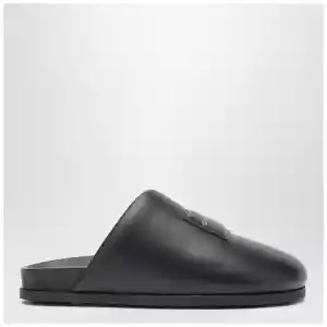 Givenchy Label flat mules in black nappa leather