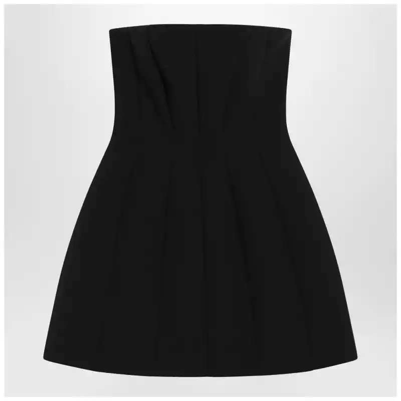 Max Mara Pianoforte Black bustier dress in sablé
