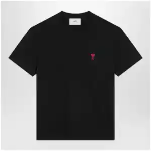 Ami Paris Black Ami De Coeur T-shirt