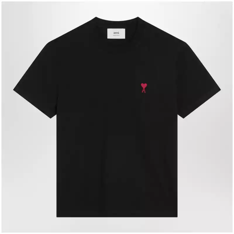 Ami Paris Black Ami De Coeur T-shirt