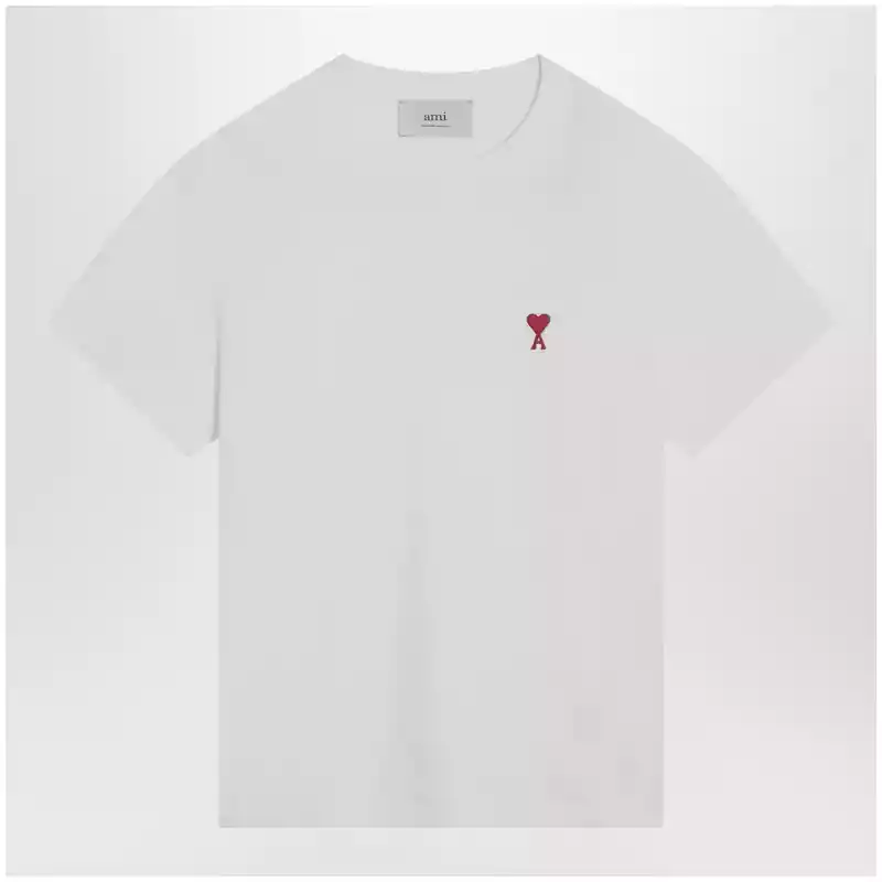 Ami Paris White Ami De Coeur T-shirt