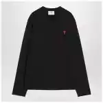 Ami Paris Black Ami De Coeur T-shirt