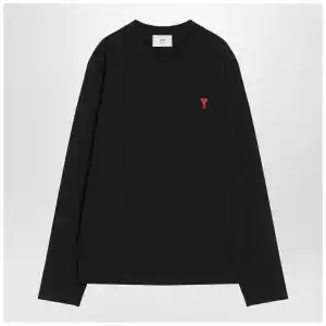 Ami Paris Black Ami De Coeur T-shirt