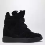 ISABEL MARANT Bekett wedge sneakers in black suede