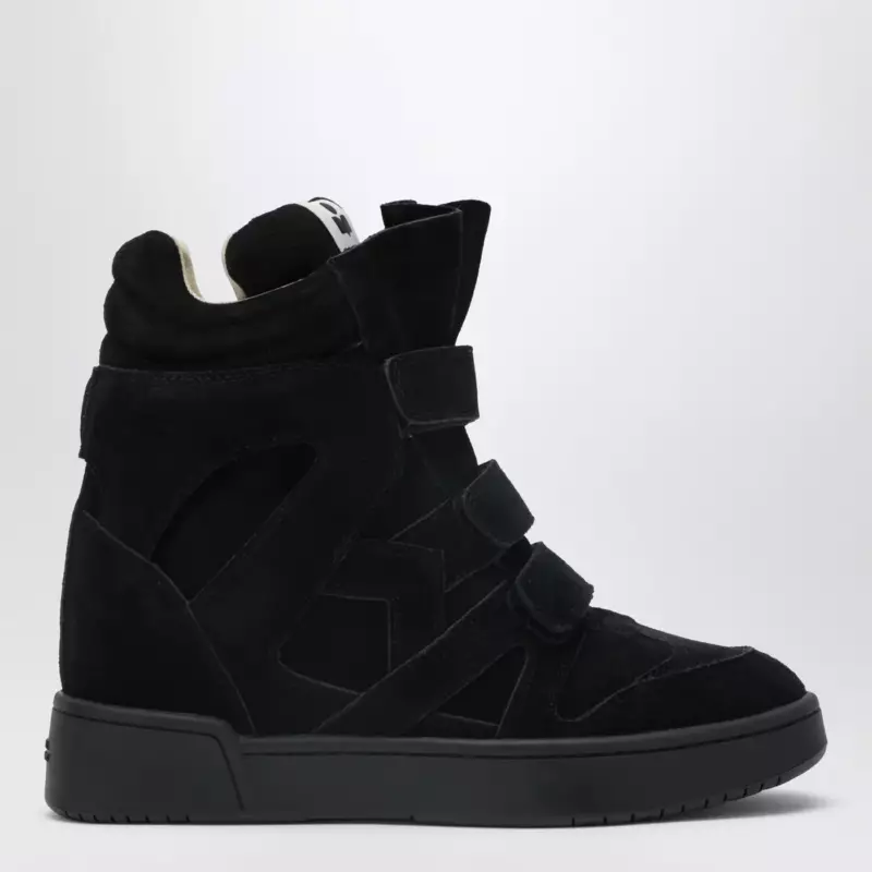 ISABEL MARANT Bekett wedge sneakers in black suede