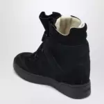 ISABEL MARANT Bekett wedge sneakers in black suede