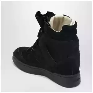ISABEL MARANT Bekett wedge sneakers in black suede