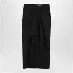 Givenchy Draped skirt in black wool and mohair