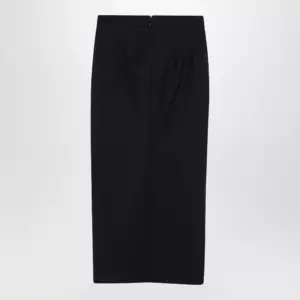 Givenchy Draped skirt in black wool and mohair