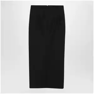 Givenchy Draped skirt in black wool and mohair