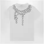Givenchy Deconstructed Crystals cotton T-shirt in white